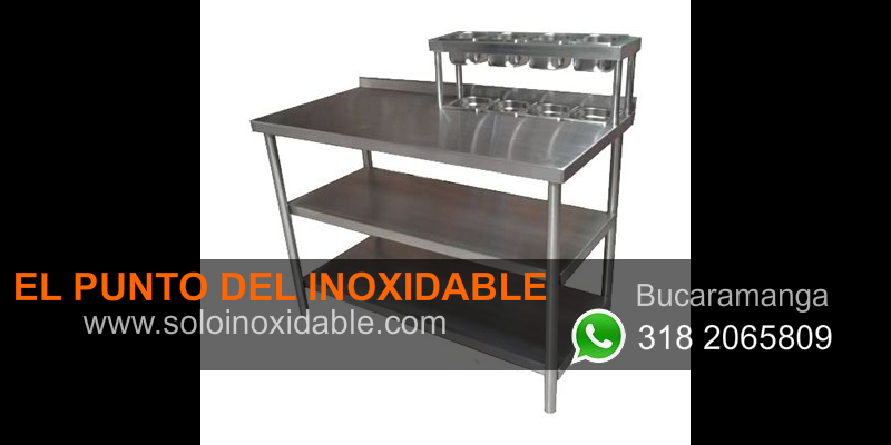 imagen de mesa de trabajo para preparacion de acero inoxidable Arauca