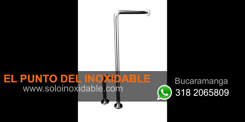 imagen de barra tipo ele en acero inoxidable para discapacitados bogota
