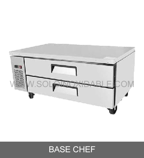 base chef de acero inoxidable