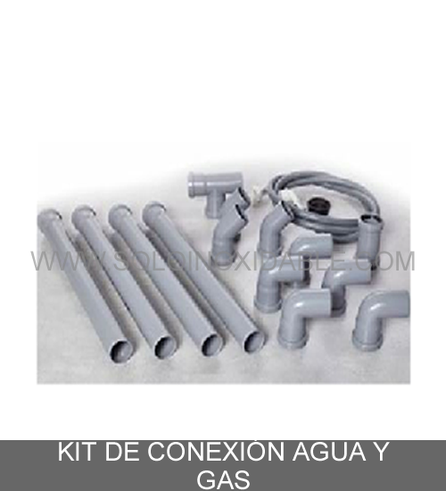 kit de conexion agua y gas de acero inoxidable