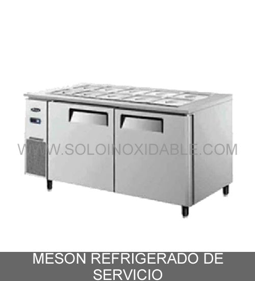 meson refrigerado de servicio de acero inoxidable