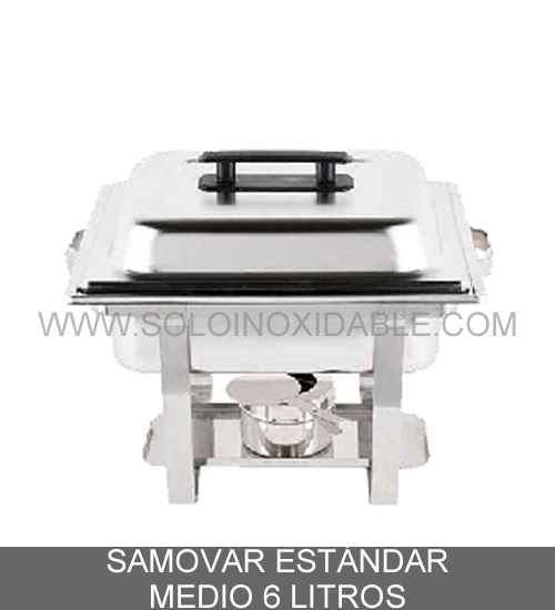 samovar estandar medio de 6 litros de acero inoxidable