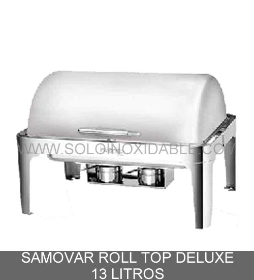 samovar roll top deluxe de 13 litros de acero inoxidable