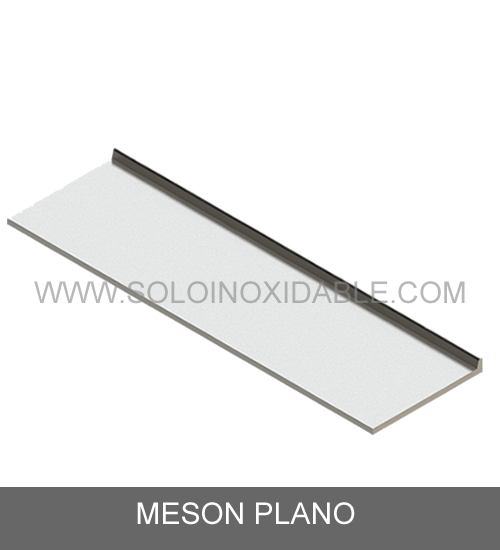 meson plano de acero inoxidable