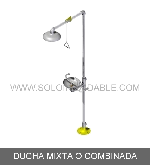 duchas mixtas o combinadas de acero inoxidable