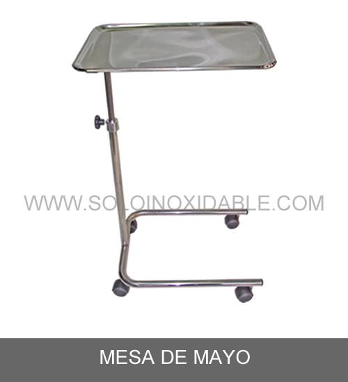 mesa de mayo de acero inoxidable