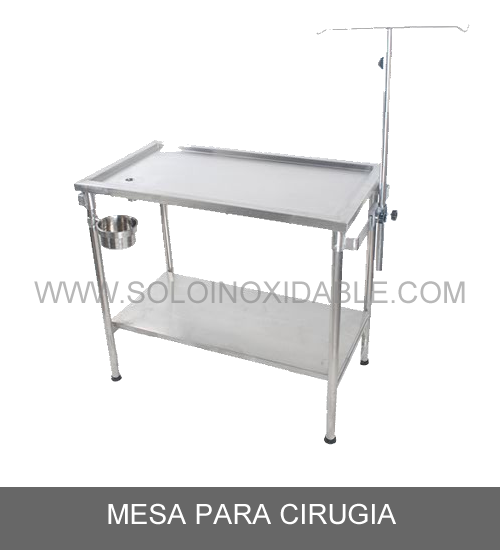 mesa para cirugia de acero inoxidable