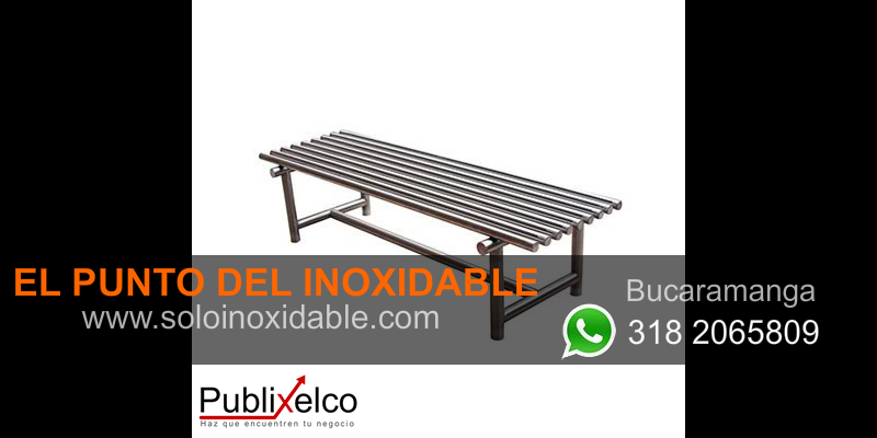 imagen de banca de acero inoxidable