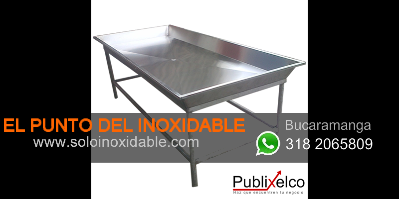 imagen mesa para pescado de acero inoxidable