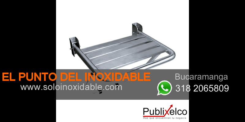 imagen de silla plegable para baño de acero inoxidable